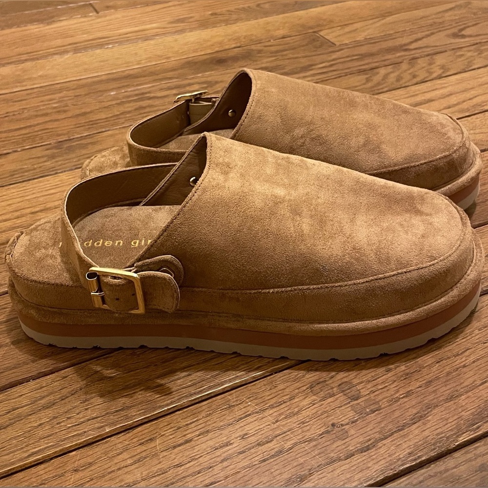 Madden Girl Faux Suede Casual Platform Slide Mules